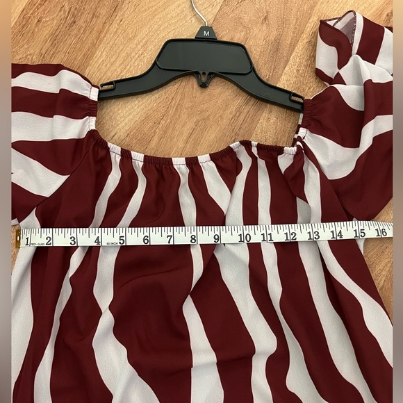 Women's Off-Shoulder Zebra Print Blouse - Picture 10 of 10